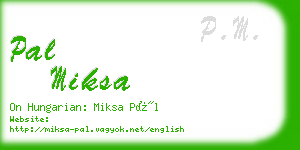 pal miksa business card